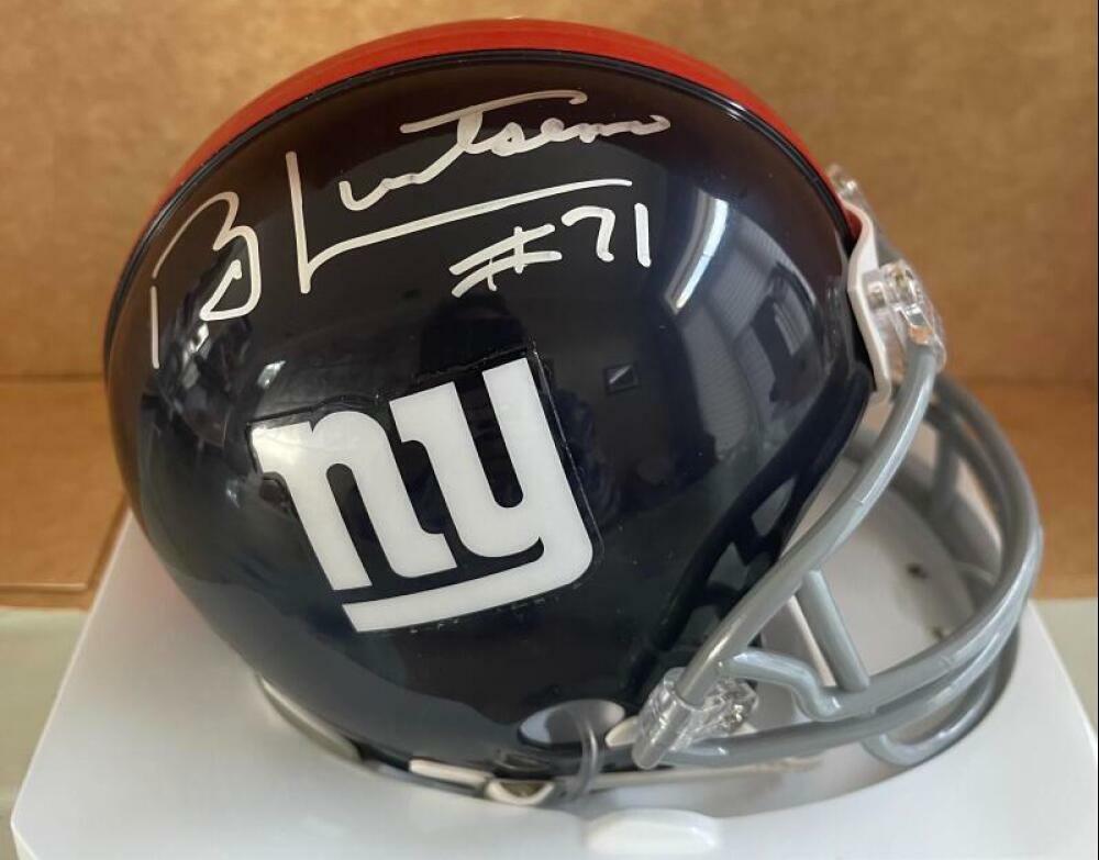 BOB LURTSEMA NEW YORK GIANTS #75 SIGNED AUTOGRAPHED MINI HELMET W/ COA