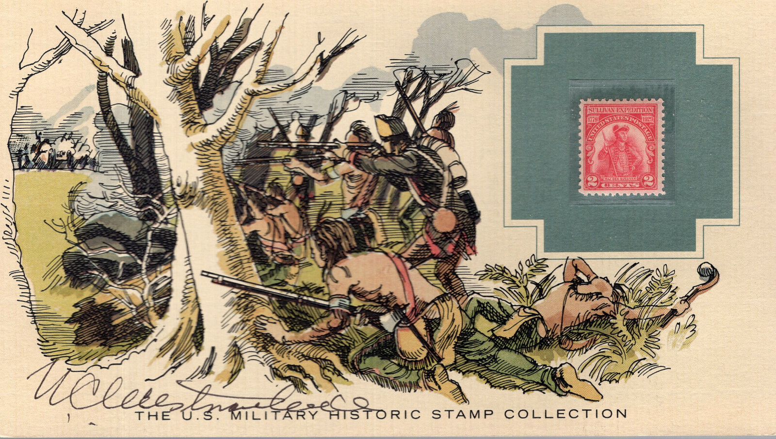 WILLIAM WESTMORELAND HAND SIGNED MILITARY HISTORIC STAMP COLLECTION CARD+COA