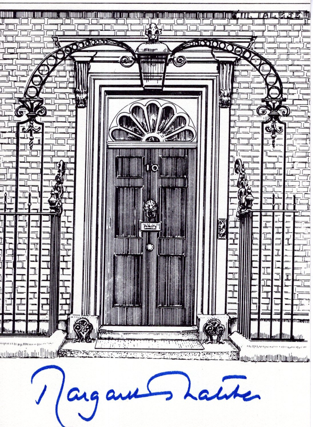 MARGARET THATCHER SIGNED BOOKPLATE UK PRIME MINISTER IRON LADY JSA