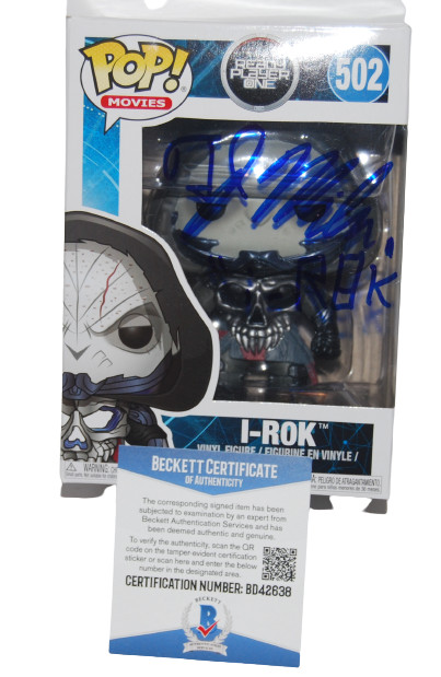 TJ MILLER signed (READY PLAYER ONE) I-ROK Funko Pop 502 BECKETT BAS BD42638