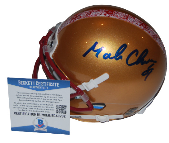 MARK CHUMURA signed (BOSON COLLEGE EAGLES) mini football helmet BECKETT BD42702
