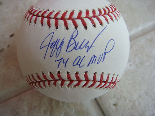 JEFF BURROUGHS 74 AL MVP SIGNED OFFICIAL ML BALL W/COA