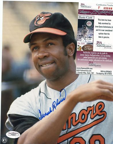 FRANK ROBINSON BALTIMORE ORIOLES JSA COA