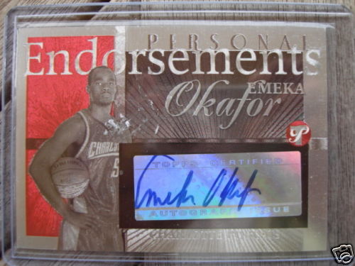 04-05 TOPPS PRISTINE EMEKA OKAFOR *RC* AUTO COLLECTIBLE MEMORABILIA