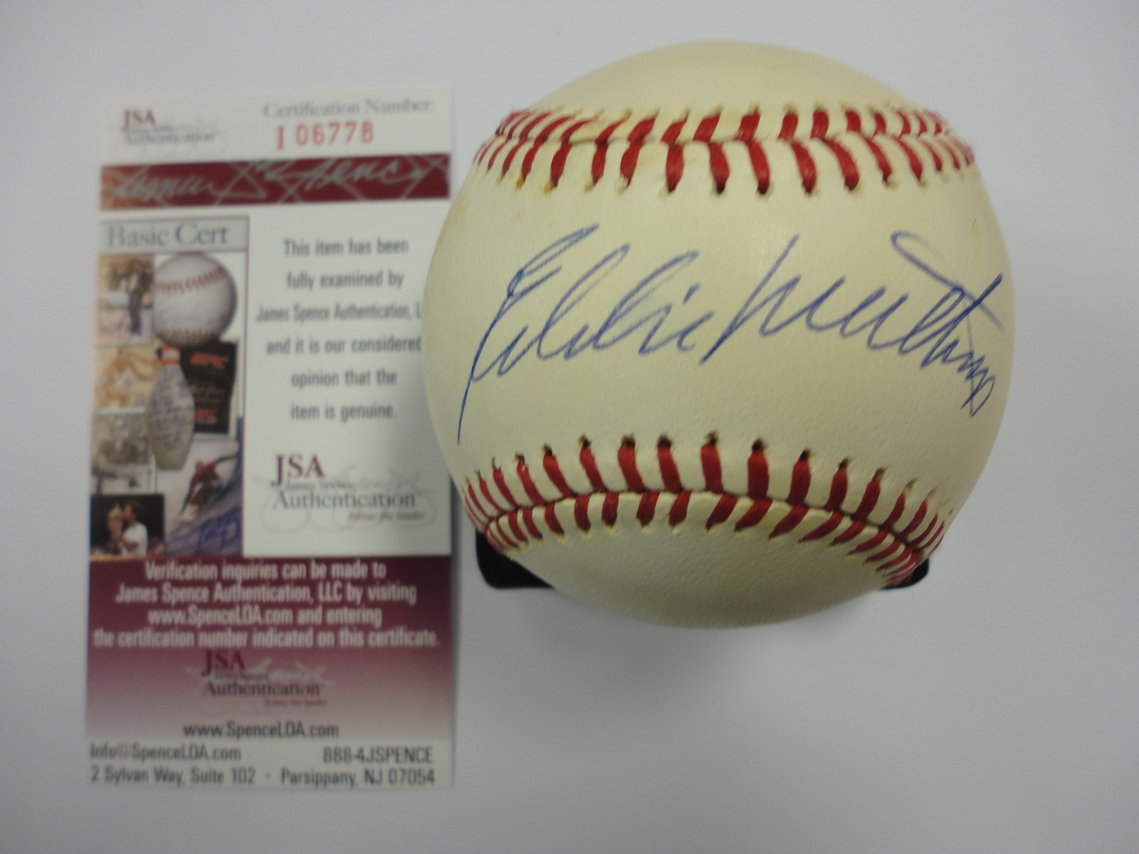 EDDIE MATHEWS MILWAUKEE BRAVES JSA COA SIGNED AUTOGRAPH N.L. BASEBALL