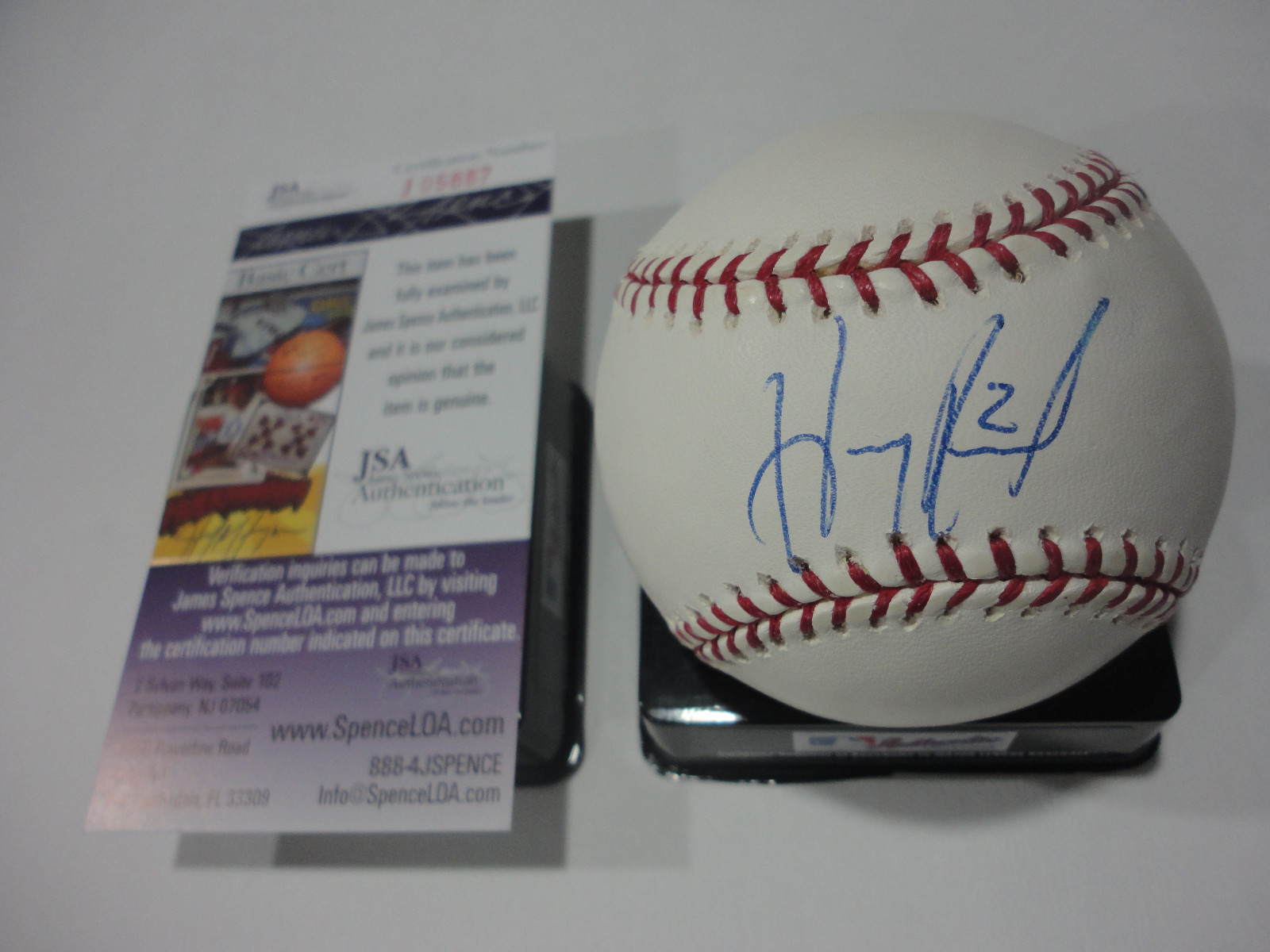HANLEY RAMIREZ BOSTON RED SOX SIGNED AUTOGRAPHED M.L. BASEBALL JSA COA #J05887