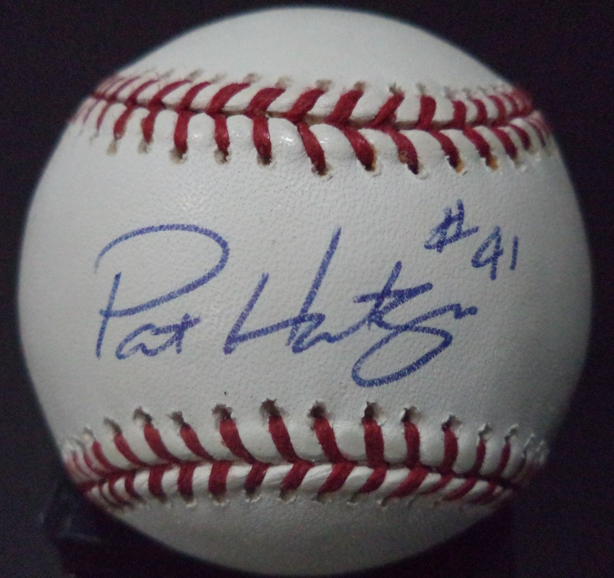 PAT HENGTEN #41 TAMPA BAY RAYS SIGNED AUTOGRAPHED ROMLB BASEBALL W/COA