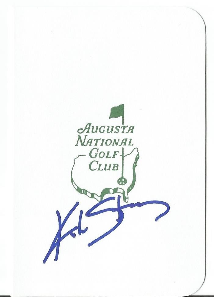 KYLE STANLEY PGA SIGNED AUTOGRAPHED MASTERS SCORECARD W/COA