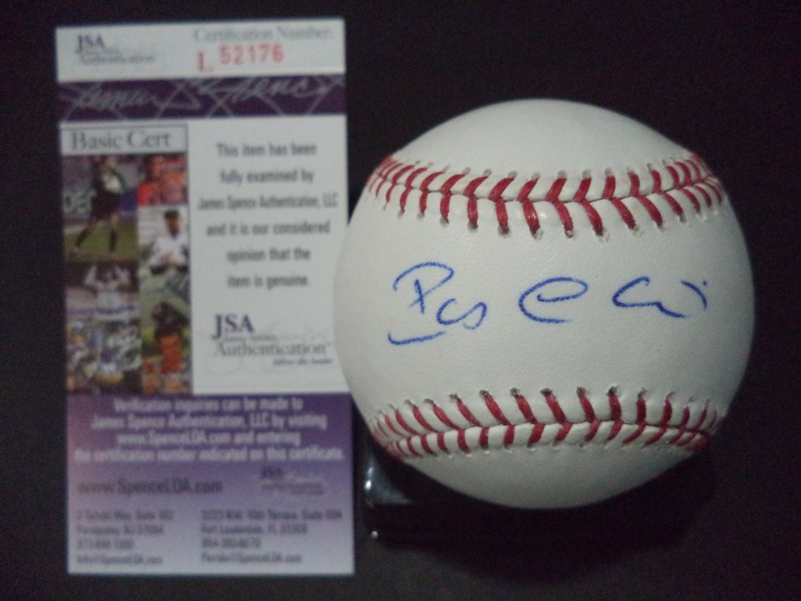 ROBINSON CANO SEATTLE MARINERS SIGNED AUTOGRAPHED ROMLB BASEBALL JSA COA #L52176