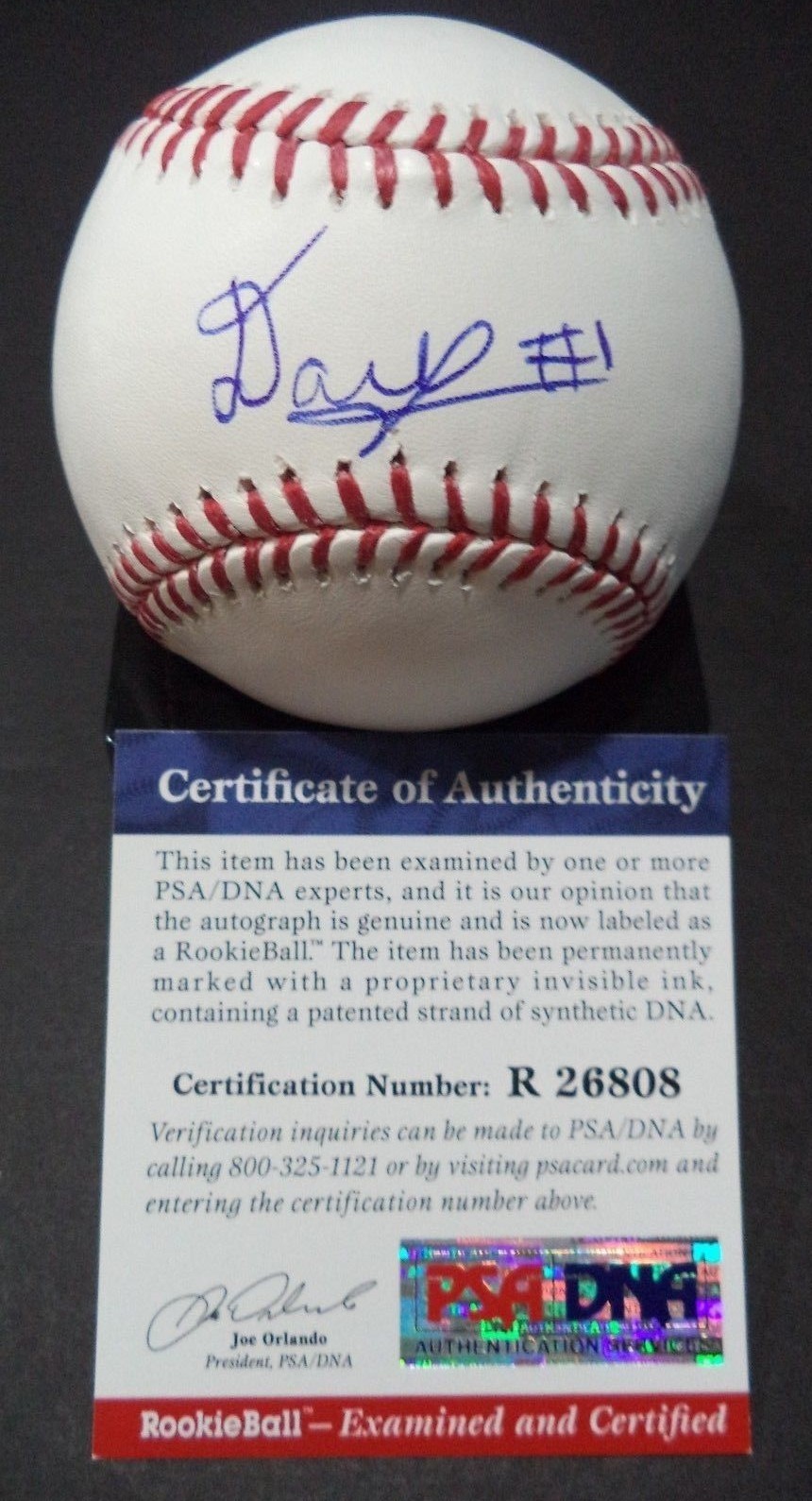 DANIEL CARBONELL GIANTS SIGNED M.L. BASEBALL 