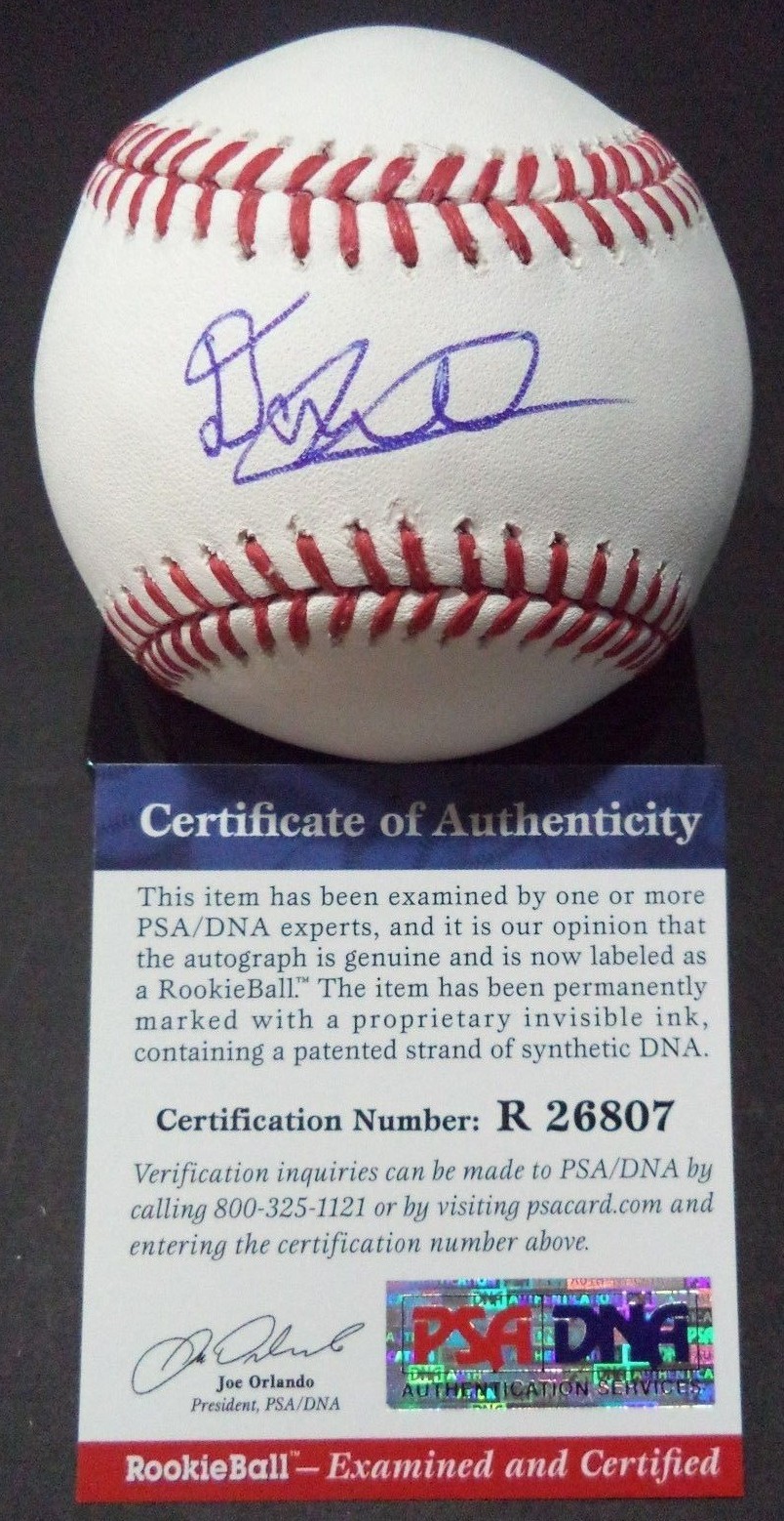 DANIEL CARBONELL GIANTS SIGNED M.L. BASEBALL 