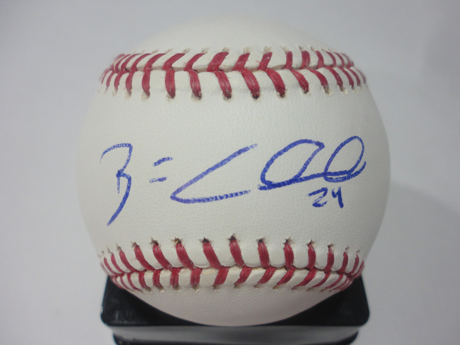 BRENT CLEVLEN TIGERS/BRAVES SIGNED AUTOGRAPHED M.L. BASEBALL W/COA