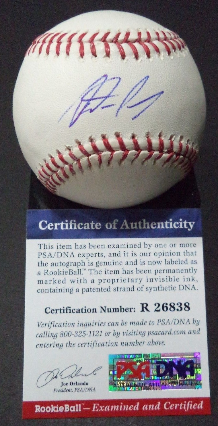 DALTON POMPEY BLUE JAYS SIGNED ROMLB BASEBALL PSA/DNA COA 