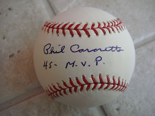 PHIL CAVARETTA 45 M.V.P. SIGNED OFFICIAL ML BALL W/COA