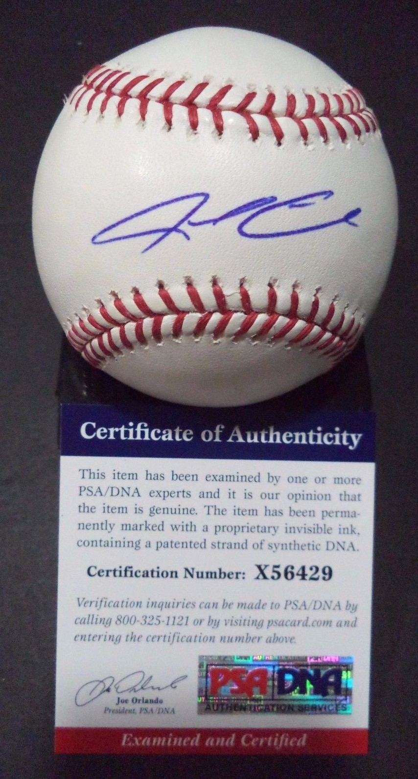 JARRED COSART MIAMI MARLINS SIGNED AUTOGRAPH ROMLB BASEBALL PSA/DNA COA #X56429
