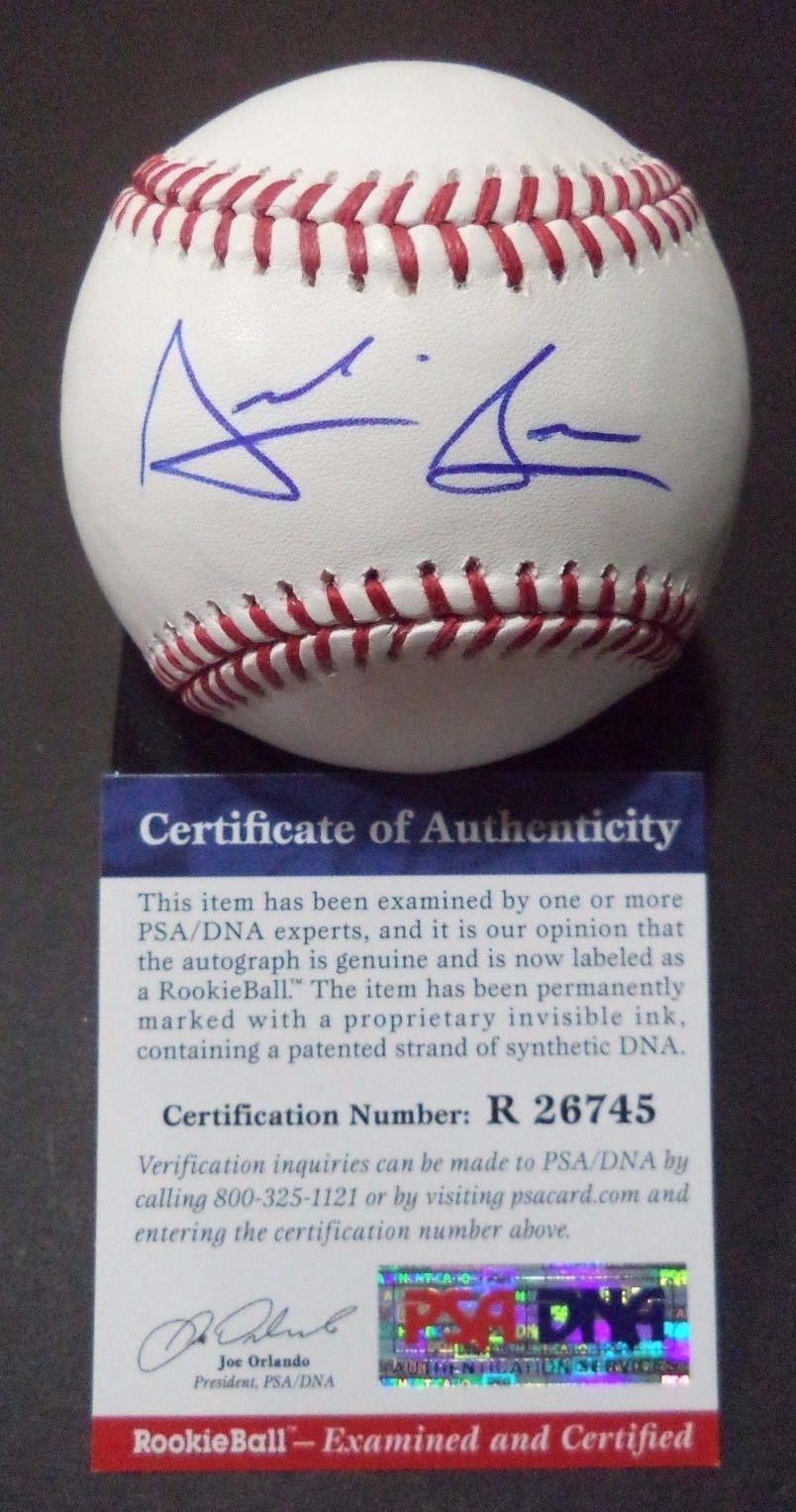 ARCHIE BRADLEY DIAMONDBACKS SIGNED M.L BASEBALL PSA/DNA COA ROOKIE GRAPH #R26743