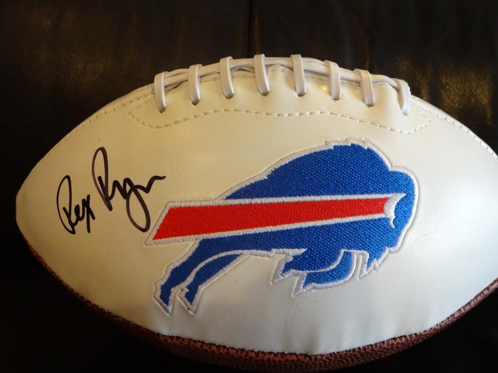 REX RYAN BUFFALO BILLS SIGNED AUTOGRAPHED LOGO FOOTBALL