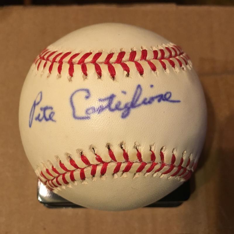 PETE CASTIGLIONE DECEASED CARDINALS N.L. SIGNED AUTOGRAPHED BASEBALL W/COA