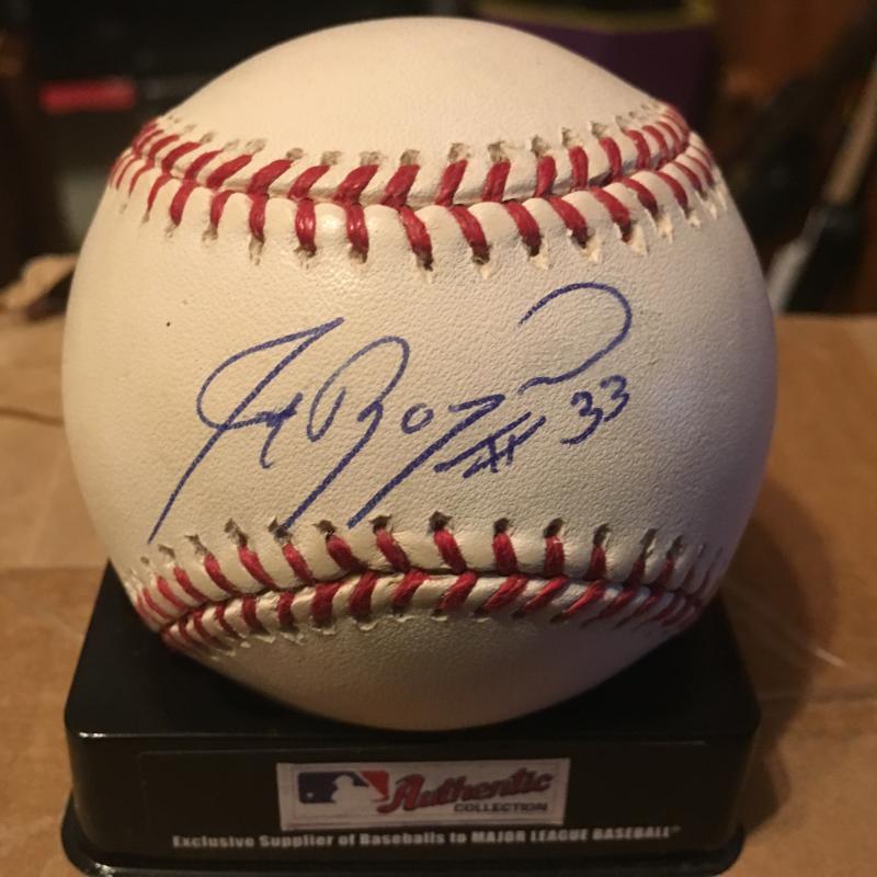 JO-JO REYES BRAVES/ANGELS M.L. SIGNED BASEBALL W/COA