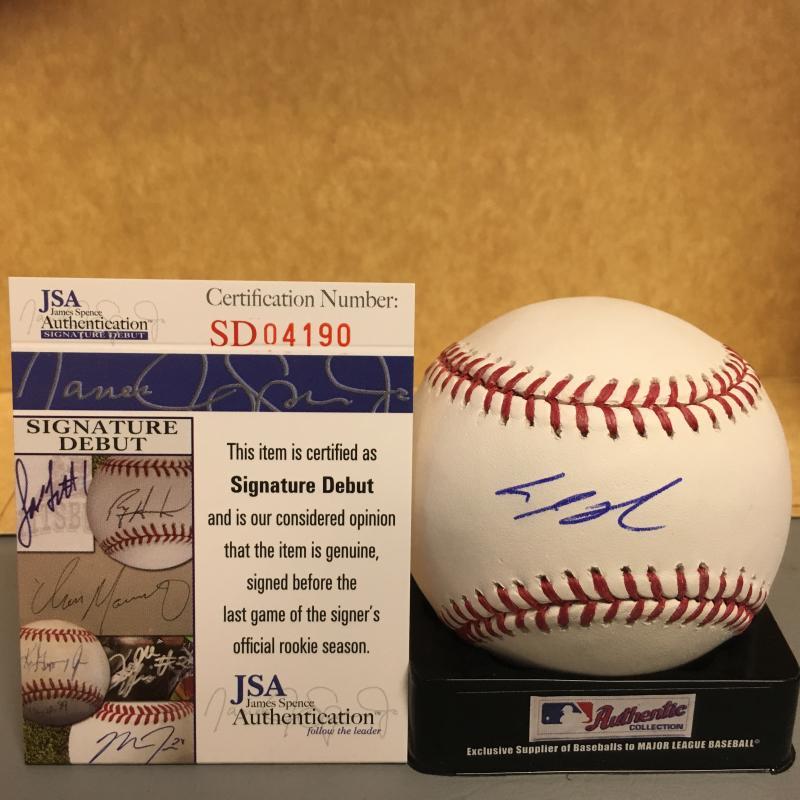 A.J. REED HOUSTON ASTROS SIGNATURE DEBUT M.L. SIGNED BASEBALL JSA SD04190