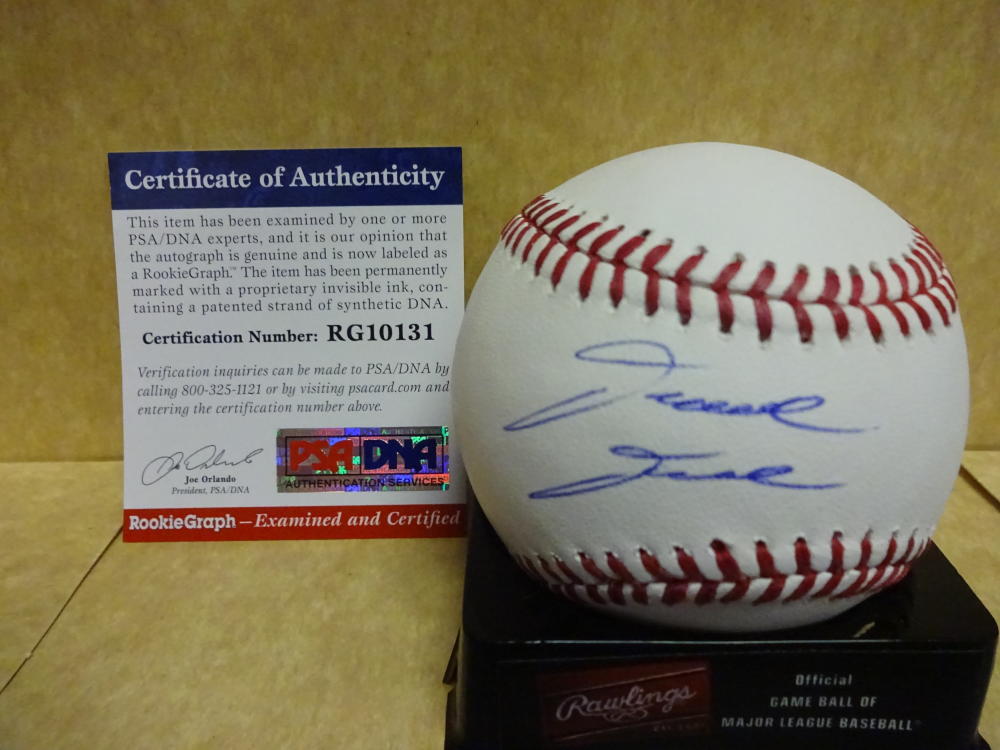 DAVID DAHL COLORADO ROCKIES ROOKIE GRAPH SIGNED M.L. BASEBALL PSA RG10131