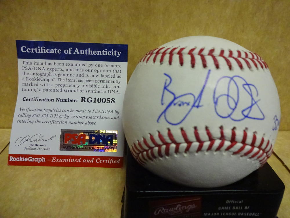 BRAXTON DAVIDSON ATLANTA BRAVES ROOKIE GRAPH SIGNED M.L. BASEBALL PSA RG10058