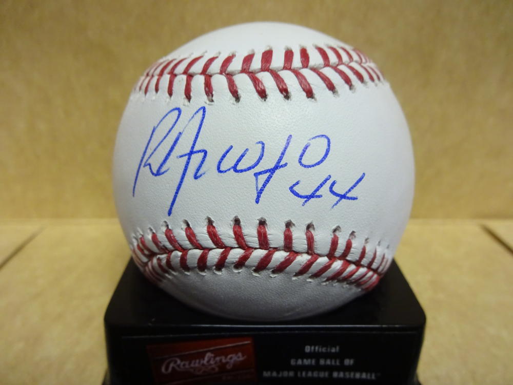 ROLANDO ARROYO RED SOX/RAYS/ROCKIES SIGNED M.L. BASEBALL W/COA