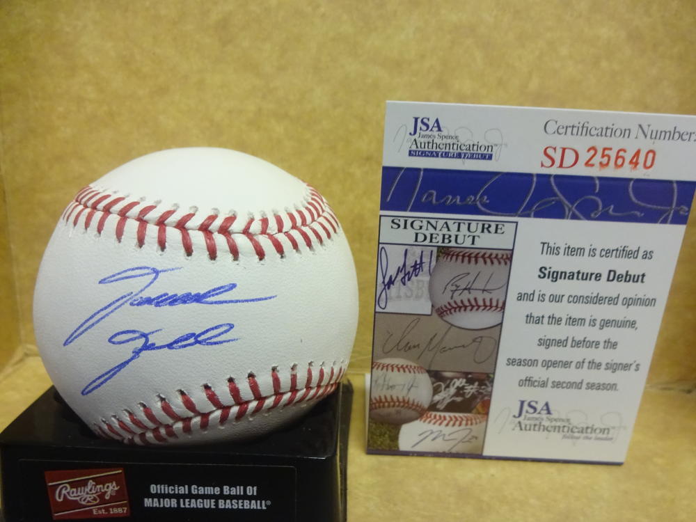 DAVID DAHL COLORADO ROCKIES SIGNATURE DEBUT SIGNED M.L. BASEBALL JSA SD25640