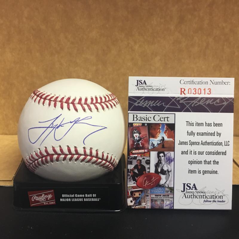 TYLER THORNBURG BOSTON RED SOX SIGNED M.L. BASEBALL JSA R03013