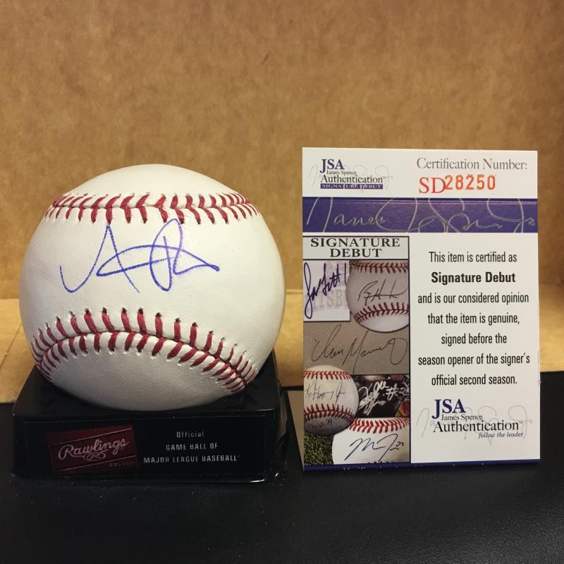 ADRIAN RONDON TAMPA BAY RAYS SIGNED M.L. BASEBALL JSA SD28250