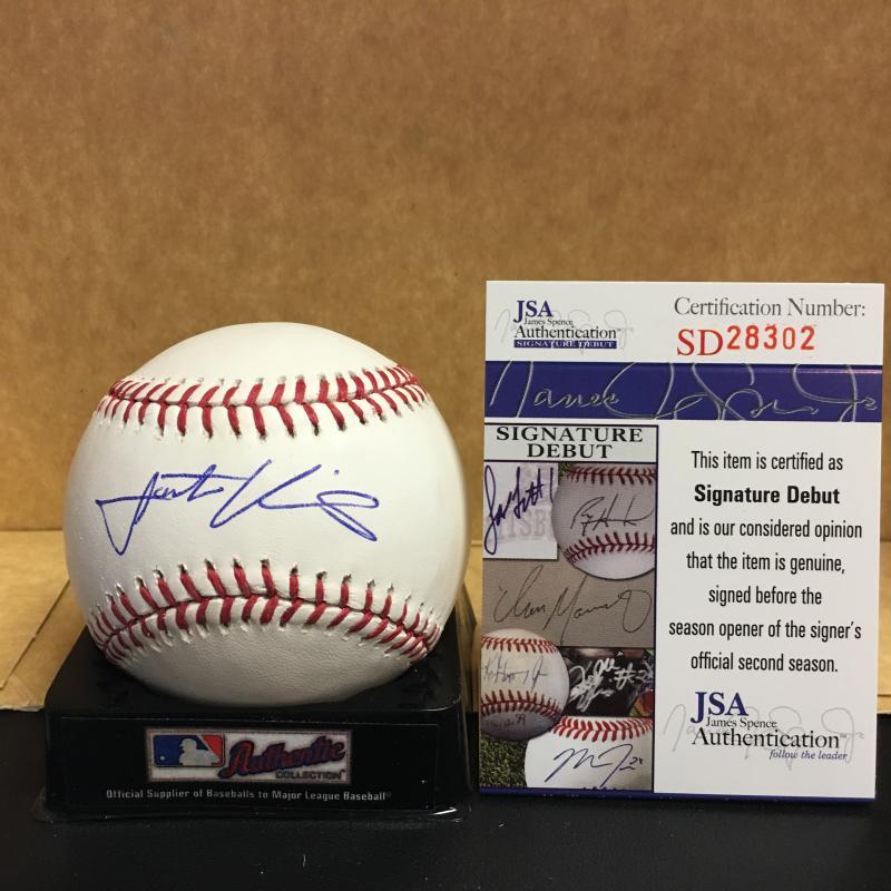 JON HARRIS TORONTO BLUE JAYS SIGNED M.L. BASEBALL JSA SD28302