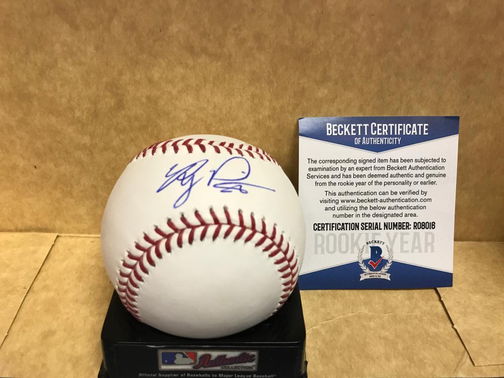 RILEY PINT OAKLAND A'S ROOKIE YEAR SIGNED M.L. BASEBALL BECKETT AUTH. R08016