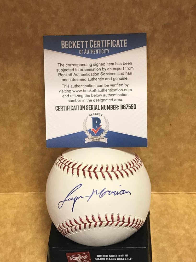 LOGAN MORRISON MINNESOTA TWINS SIGNED M.L. BASEBALL BECKETT B87550