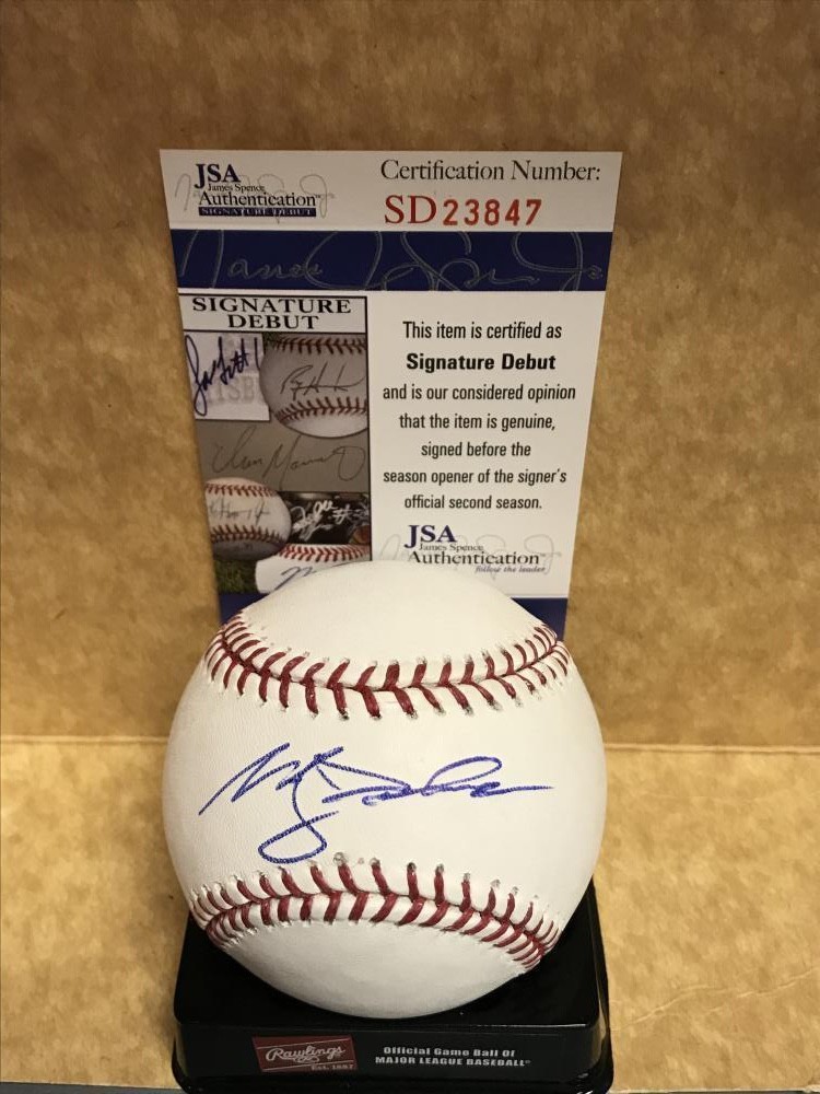 NICKY DELMONICO WHITE SOX SIGNATURE DEBUT SIGNED M.L. BASEBALL JSA SD23847
