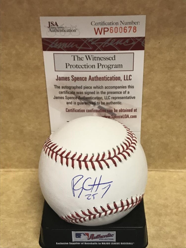 RYON HEALY OAKLAND A'S SIGNED AUTOGRAPHED M.L. BASEBALL JSA WP600678