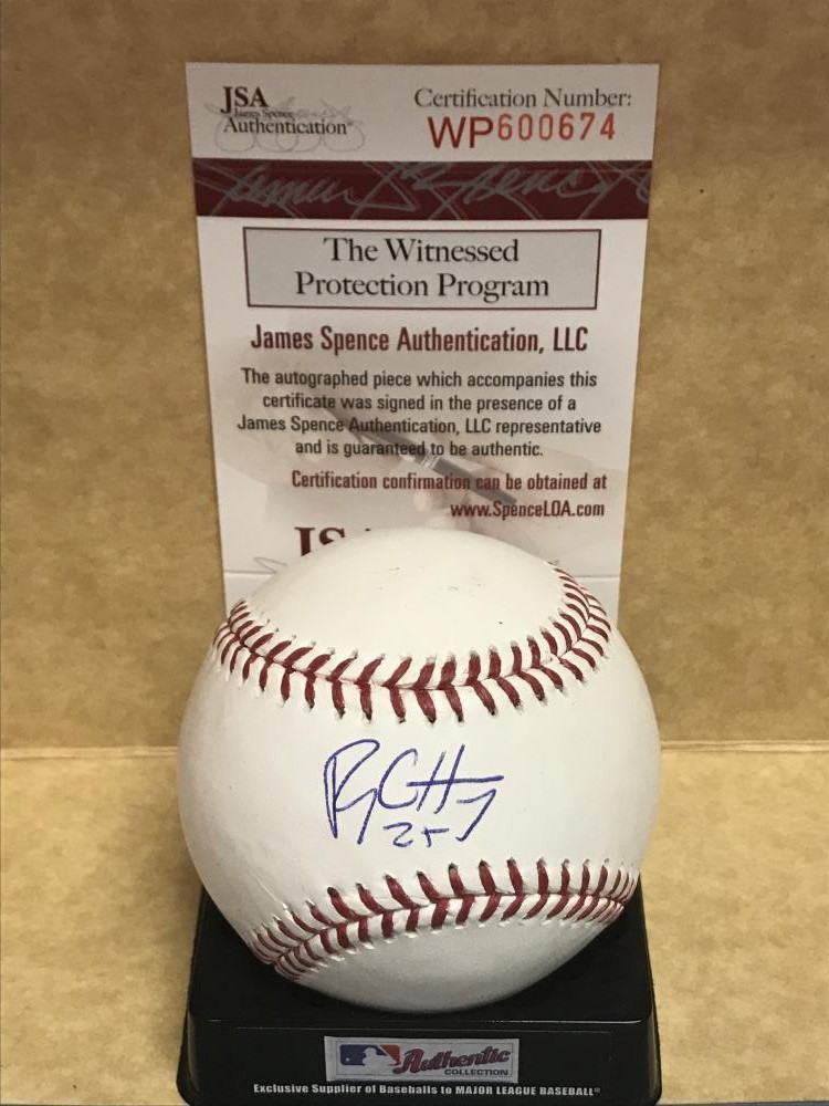 RYON HEALY OAKLAND A'S SIGNED AUTOGRAPHED M.L. BASEBALL JSA WP600674