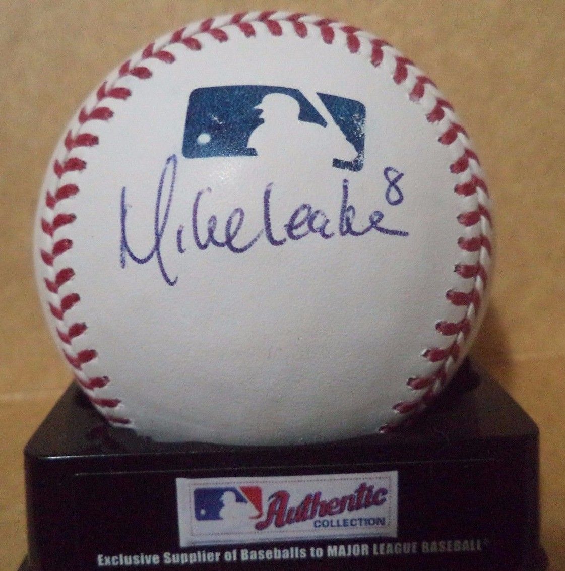 MIKE LEAKE MARINERS/CARDINALS/GIANTS SIGNED AUTOGRAPHED ROMLB M.L BASEBALL W/COA