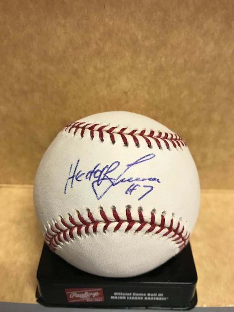 HECTOR LUNA PHILLIES/CAEDINALS SIGNED AUTOGRAPHED M.L. BASEBALL W/COA