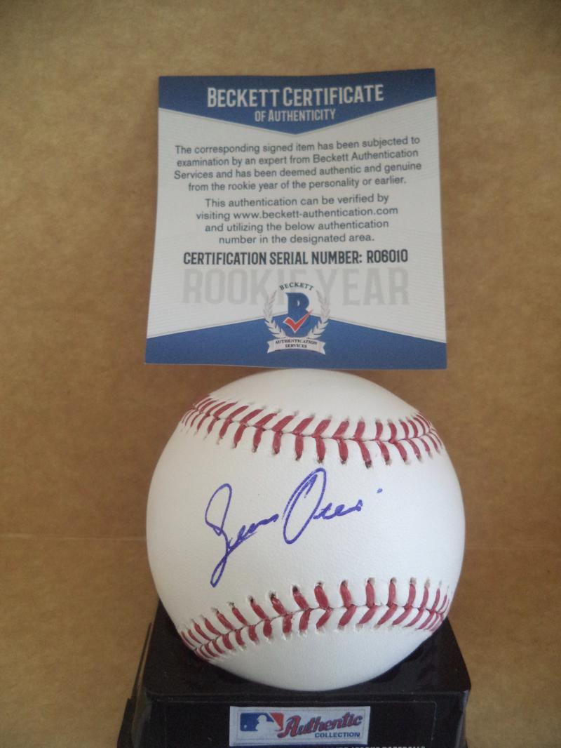 JHAILYN ORTIZ PHILLIES ROOKIE YEAR SIGNED M.L. BASEBALL BECKETT R06010