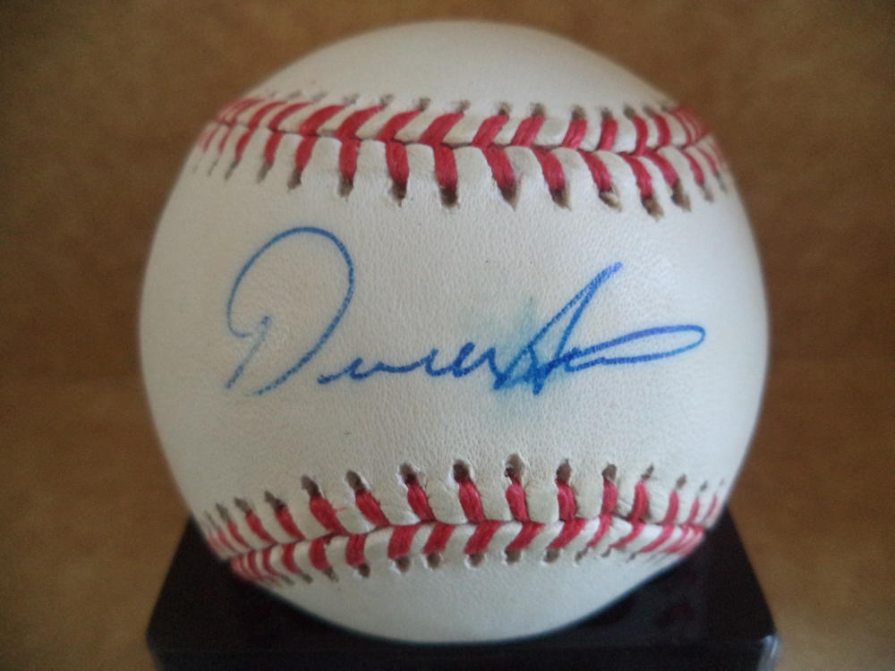 DERNELL STENSON BOSTON RED SOX SIGNED AUTOGRAPHED A.L. BASEBALL W/COA