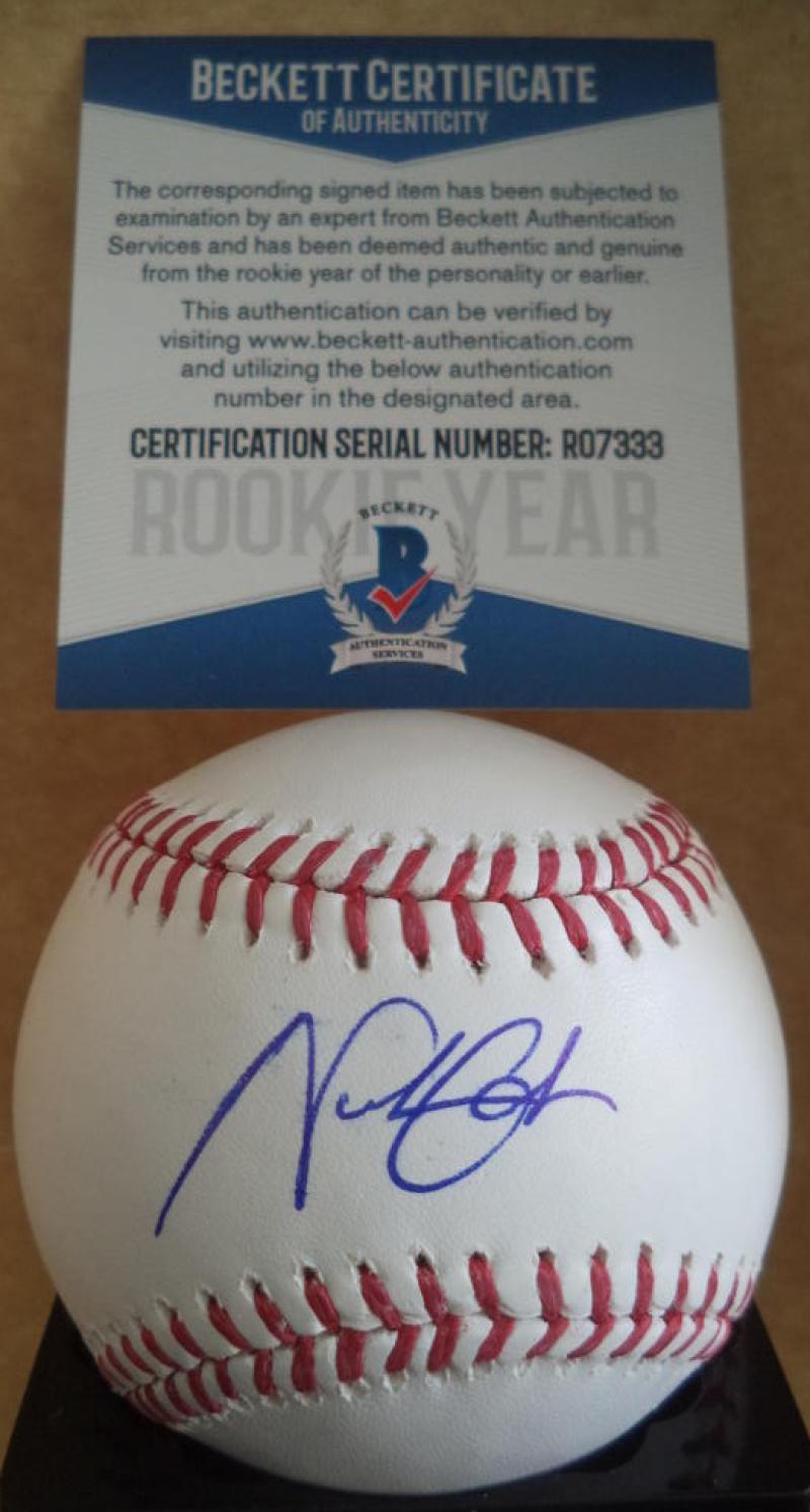 NICK GORDON MINNESOTA TWINS ROOKIE YEAR SIGNED AUTO ML BASEBALL BECKETT R07333