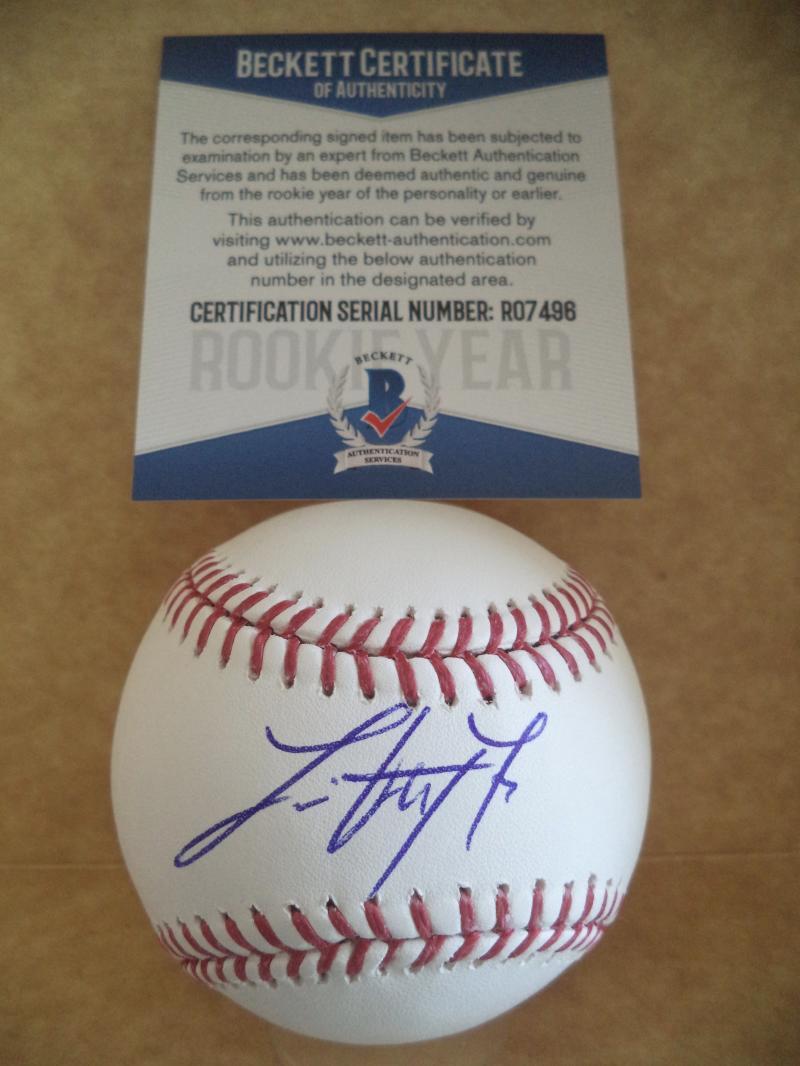 LUIS ORTIZ MILWAUKEE BREWERS ROOKIE YEAR SIGNED AUTO ML BASEBALL BECKETT R07496