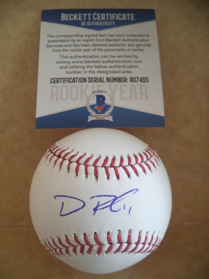 DUSTIN FOWLER YANKEE/A'S ROOKIE YEAR SIGNED AUTO M.L. BASEBALL BECKETT R07455