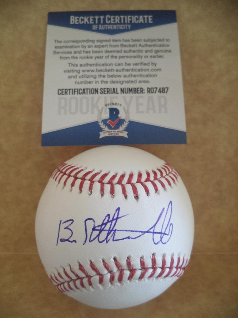 BLAKE RUTHERFORD WHITE SOX ROOKIE YEAR SIGNED AUTO ML BASEBALL BECKETT R07487