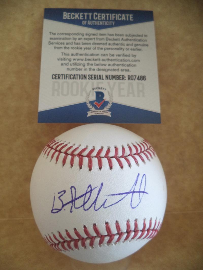 BLAKE RUTHERFORD WHITE SOX ROOKIE YEAR SIGNED AUTO ML BASEBALL BECKETT R07486