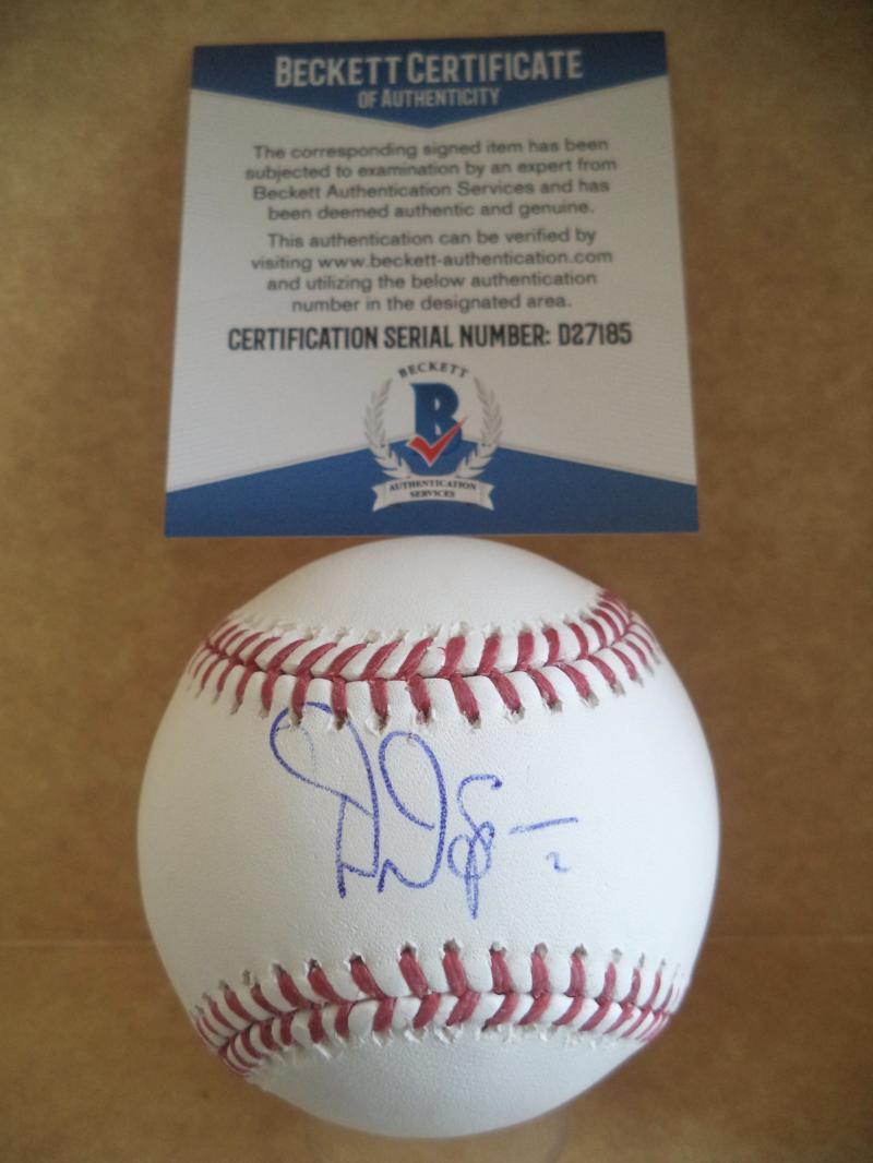 DENARD SPAN GIANTS/NATIONALS SIGNED AUTOGRAPHED M.L BASEBALL BECKETT D27185