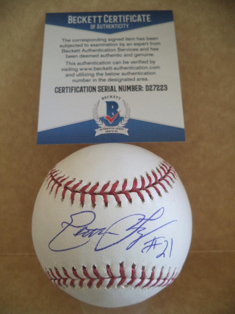 ESTEBAN LOAIZA YANKEES/PIRATES SIGNED AUTOGRAPH M.L BASEBALL BECKETT D27223