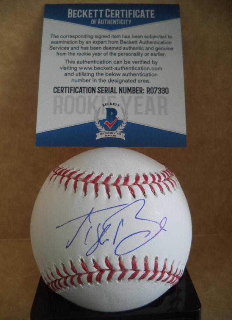 TYLER BEEDE SAN FRANCISCO GIANTS SIGNED AUTOGRAPHED ML BASEBALL BECKETT R07330
