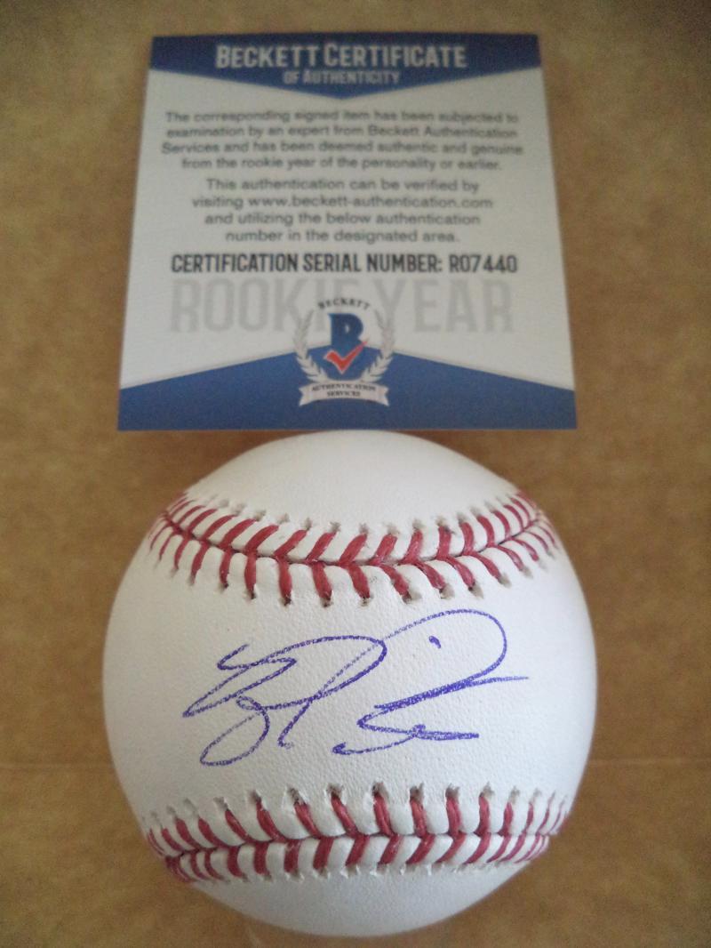 RILEY PINT COLORADO ROCKIES ROOKIE YEAR SIGNED AUTO M.L BASEBALL BECKETT R07440
