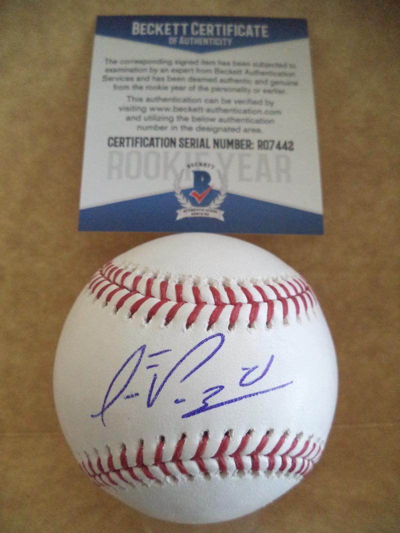 FRANKLIN PEREZ DETROIT TIGERS ROOKIE YEAR SIGNED AUTO ML BASEBALL BECKETT R07442